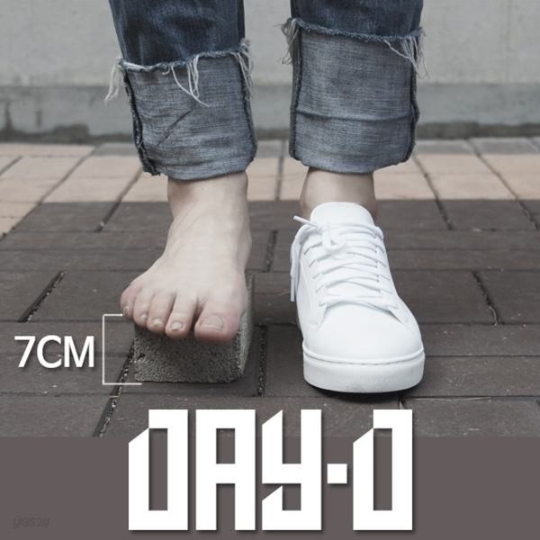 데이디 남자 7cm 키높이 화이트 블랙 스니커즈 운동화