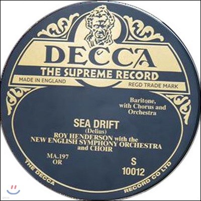 Roy henderson  : ط (Frederick Delius: Sea Drift) [10ġ 3 Vinyl]