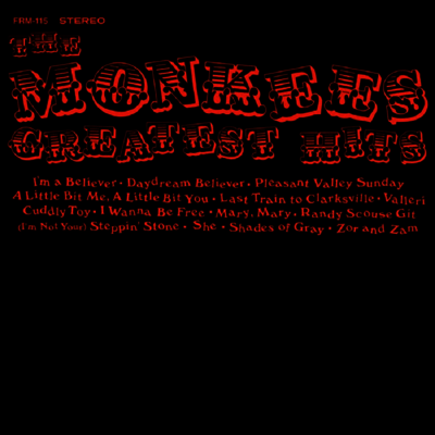Monkees — Greatest Hits 앨범 커버