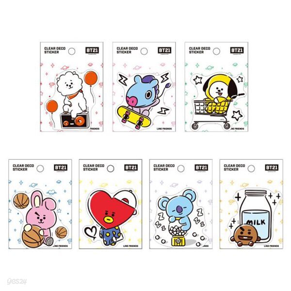 BT21 클리어데코스티커