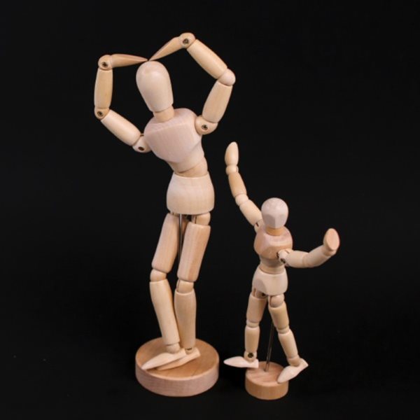 [갓샵 원목 나무 구체관절인형] 구관 데생 인형 미술용품 목각 우드 인체모형 드로잉 돌 Doll