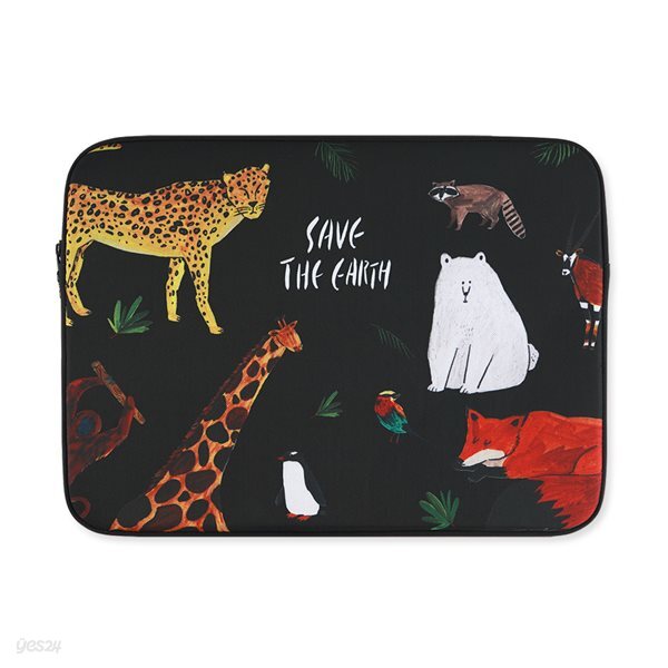 (아이패드/11/13/15인치) Save the earth_Black