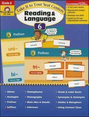 Take It to Your Seat Reading and Language Centers, Grade 6