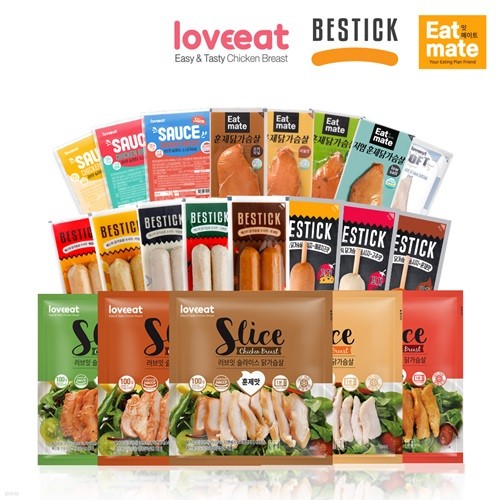 러브잇 BEST LOVE EAT 닭가슴살 전상품 맛보기세트(21종)