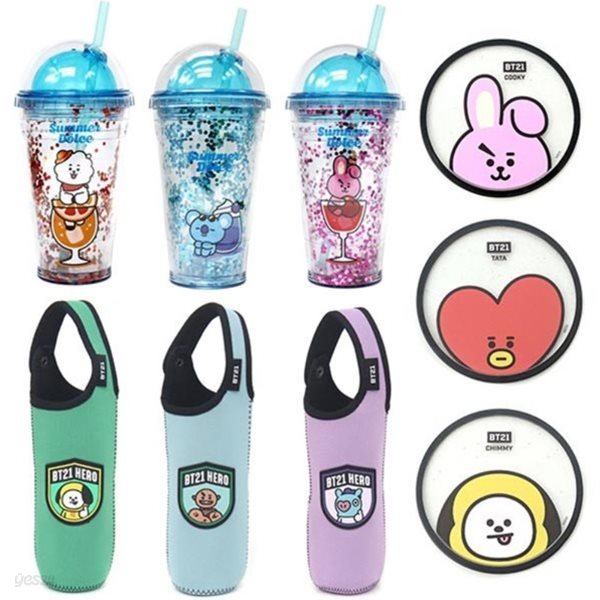 BT21 콜드컵/컵받침/물통주머니 모음전