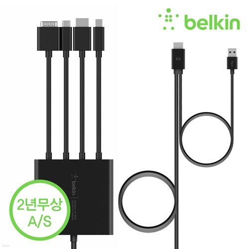 Ų 4in1 HDMI Ƽ  ̺ B2B166 / USB C Ʈ HD 4K VGA & 