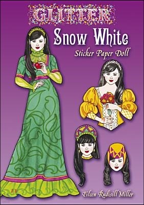 Glitter Snow White Sticker Paper Doll