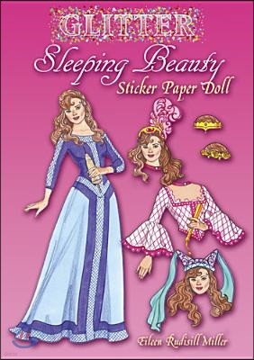 The Glitter Sleeping Beauty Sticker Paper Doll