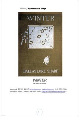  ܿ (Winter, by Dallas Lore Sharp)