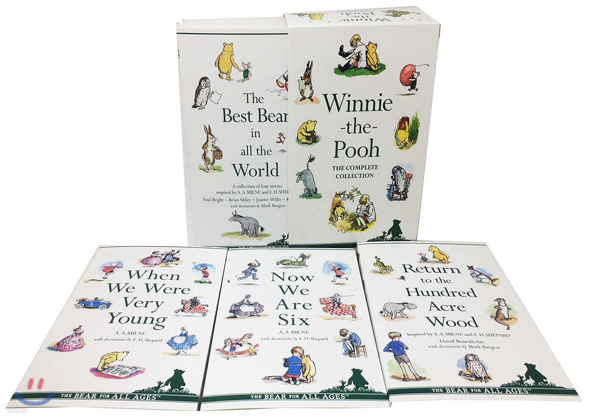 위니 더 푸 원서 완전판 컬렉션 6종 세트 (흑백) : Winnie-the-Pooh The Complete Collection