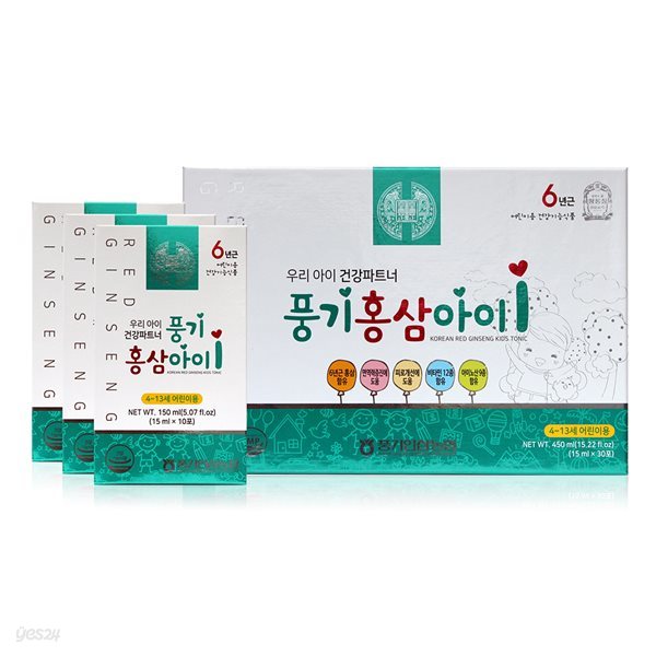 풍기인삼 황풍정 6년근 풍기홍삼아이 15ml x 30포