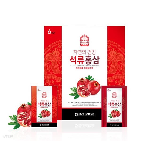 풍기인삼 자연의 건강 석류홍삼 60ml x 30포