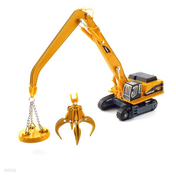 1/87 MATERIAL HANDLER(KDW250108YE) 휠 굴삭기 중장비 모형