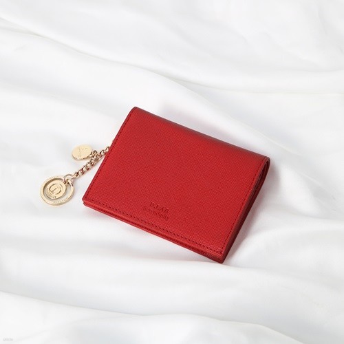 [ڸŰ ] Minette Half Wallet - Red
