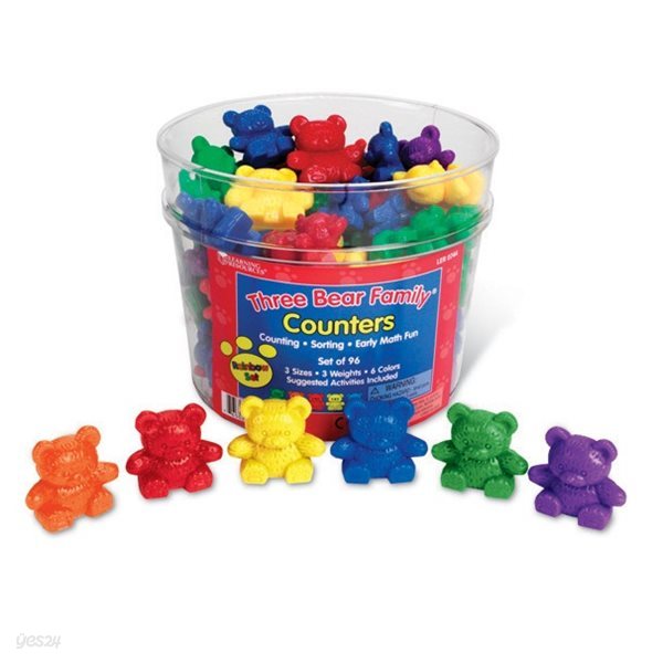 교육완구 러닝리소스 EDU 0744 곰세마리수세기교구 Three Bea rFamily ?Counters: Rainbow Set