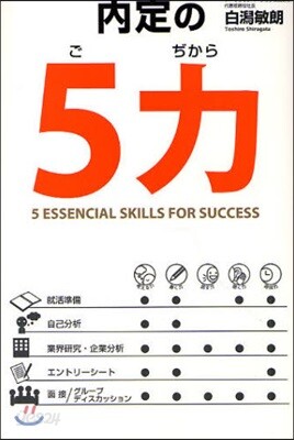 內定の5力 考える力.話す力.聽く力 書く力.時間力