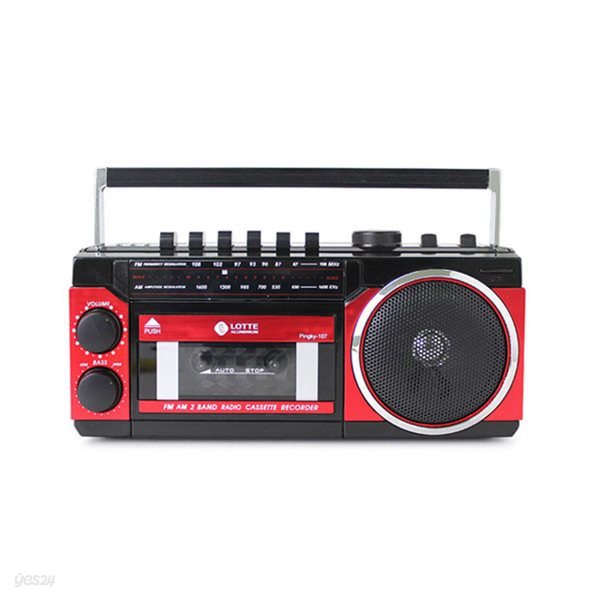 롯데 휴대용 카세트플레이어 Pingky-107 라디오 USB SD 테이프재생 녹음