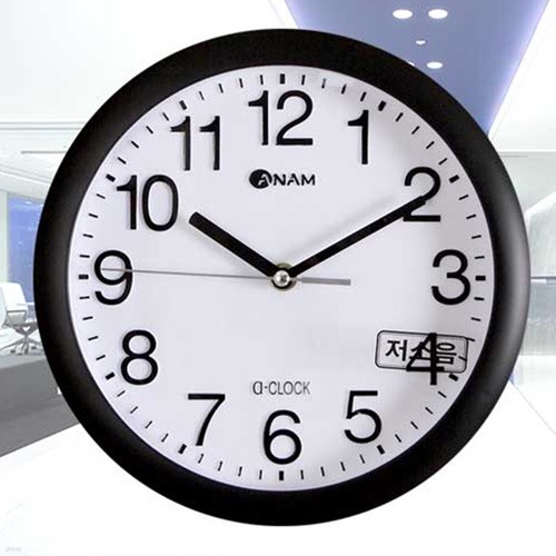 [글륵] 저소음 A-CLOCK 3D 벽시계 BKM