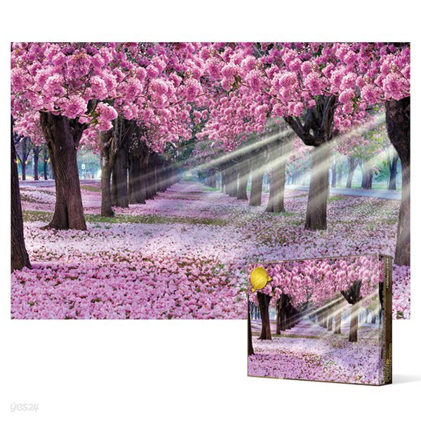 1000피스 직소퍼즐 - 분홍빛으로 가득한 가로수 길