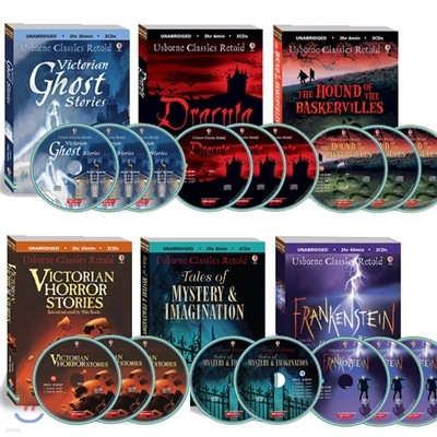 Usborne Classics Retold Mystery 6 Books set (17 Auido CDs )