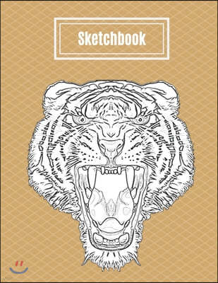 Tiger Sketchbook: Sketchbook Sketchpad Drawing Book. Tiger Cover - For Coloured Pencils, Ink, Crayon & Pastels 8.5 x 11"