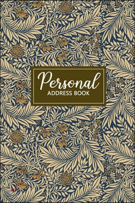 Personal Address Book: Personal Organizer for Addresses - Telephone & Address Book - Address Diary - Keeper - Floral Design