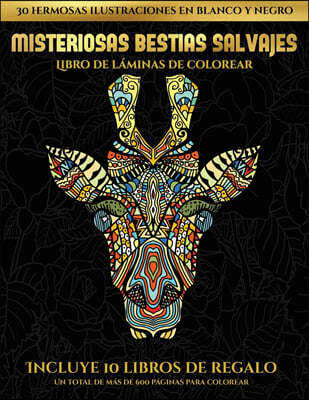 Libro de l?minas de colorear (Misteriosas bestias salvajes): Este libro contiene 30 l?minas para colorear que se pueden usar para pintarlas, enmarcarl