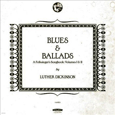 Luther Dickinson — Blues & Ballads (A Folksingers Songbook) Volumes I & II (MP3 Download) 앨범 커버