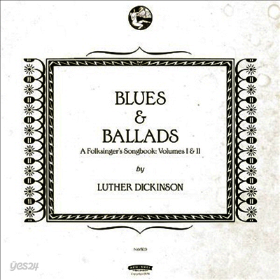 Luther Dickinson - Blues & Ballads (A Folksingers Songbook) Volumes I & II (MP3 Download)(180G)(LP)