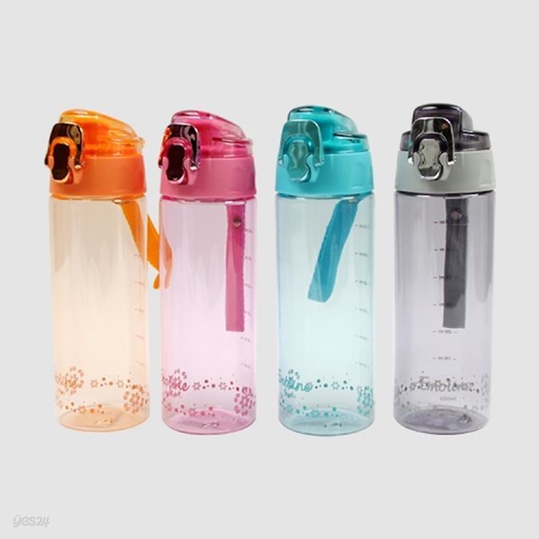 EMOLINE 2in1 스텐 티 거름망 트라이탄 보틀 휴대용 물병 600ml