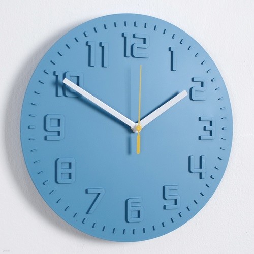 모던 칼라 저소음 벽시계 (블루) 디자인 벽 시계...