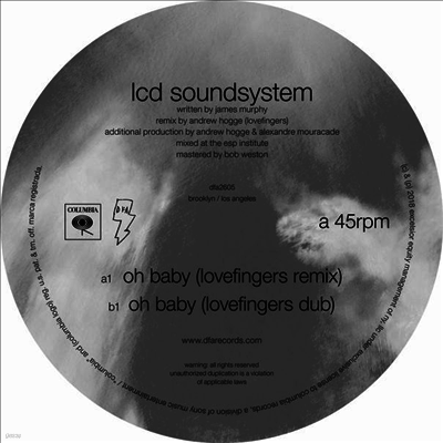 LCD Soundsystem — Oh Baby (Lovefingers Remixes) 앨범 커버