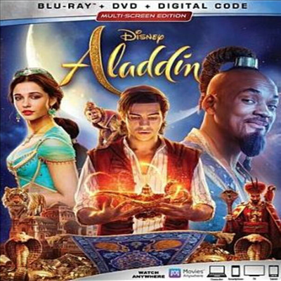 Aladdin (˶) (2019) (ѱ۹ڸ)(Blu-ray + DVD + Digital Code)