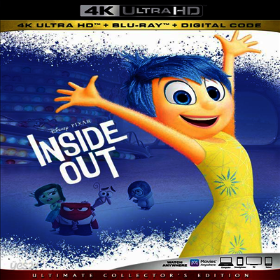 Inside Out (인사이드 아웃) (2015) (한글무자막)(4K Ultra HD + Blu-ray + Digital Code)