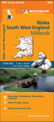Wales - Michelin Regional Map 503