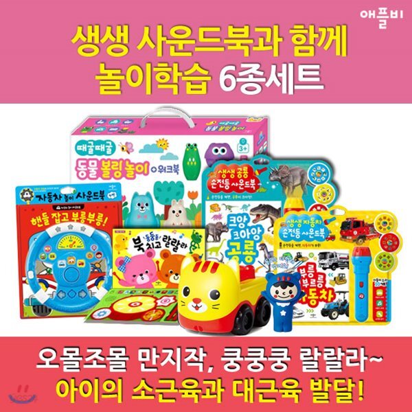 애플비기획/생생사운드북과 함께 놀이학습 6종세트