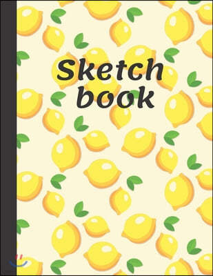 Sketchbook: Composite Notebook for Your Ideas, Drawing, Writing, Painting and Sketching, 110 Pages, (Large 8.5x11) (Fruit Edition)