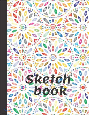 Sketchbook: Composite Notebook for Your Ideas, Drawing, Writing, Painting and Sketching, 110 Pages, (Large 8.5x11) (Flowers Editio