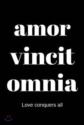 amor vincit omnia - Love conquers all: College Rule Lined Latin Phrase Journal, Notebook, Diary for Writing