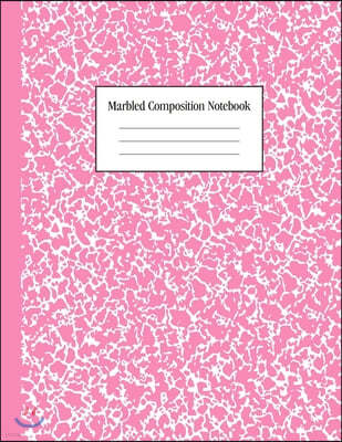 Marbled Composition Notebook: Light Pink - College Ruled Notebook - 100 Pages - 8.5 x 11 - Journal for Children, Kids, Girls, Teens And Women (Schoo