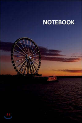 Notebook: The Capital Wheel Practical Composition Book Daily Journal Notepad Diary Student for remembering a trip on the carouse
