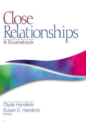 Close Relationships: A Sourcebook