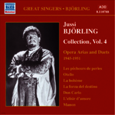 Great Singers - 비욜링 컬렉션 4집, 오페라 아리아와 이중주 (Bjorling Collection Vol.4, Opera Arias And Duets)(CD) - Jussi Bjorling