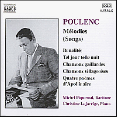  :  (Poulenc : Melodies)(CD) - Michel Piquemal
