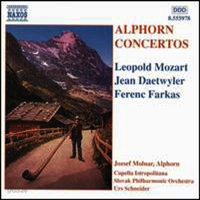 알프혼 협주곡 (Alphorn Concertos by Leopold Mozart, Jean Daetwyler & Ferenc Farkas)(CD) - Jozsef Molnar