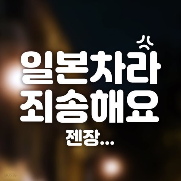 자동차 포인트 스티커 일본차라 죄송해요