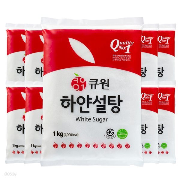 큐원 하얀설탕지퍼 1kg x 20개 (총 20kg)