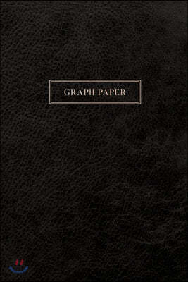 Graph Paper: Executive Style Composition Notebook - Classic Black Leather Style, Softcover - 6 x 9 - 100 pages (Office Essentials)