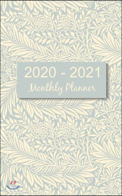 2020 - 2021 Monthly Planner: Larkspur Floral 2-Year Pocket Planner