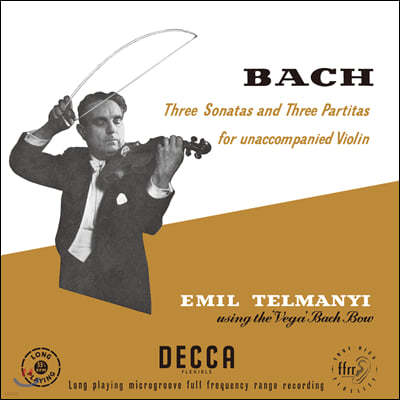 Emil Telmanyi 바흐: 바이올린을 위한 소나타와 파르티타 - 에밀 텔마니 [3LP 박스세트]